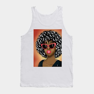 cute black girl magic digital art drawing Tank Top